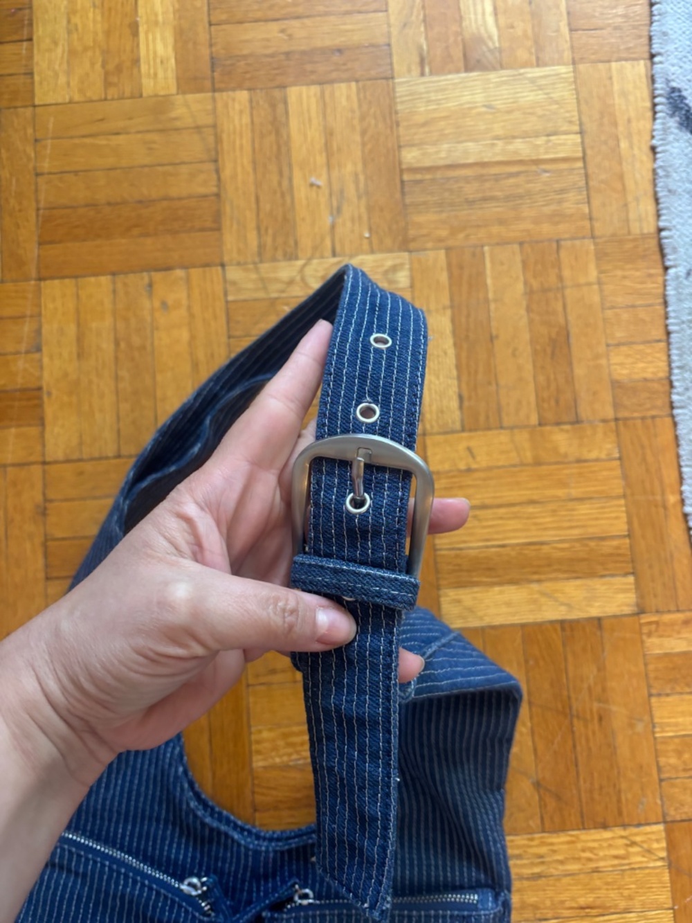 MANGO Stripped Denim Crossbody accepting offers - Picture 6 of 7